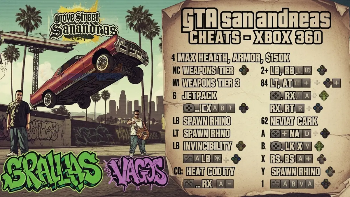 trucos de GTA San Andreas para Xbox 360