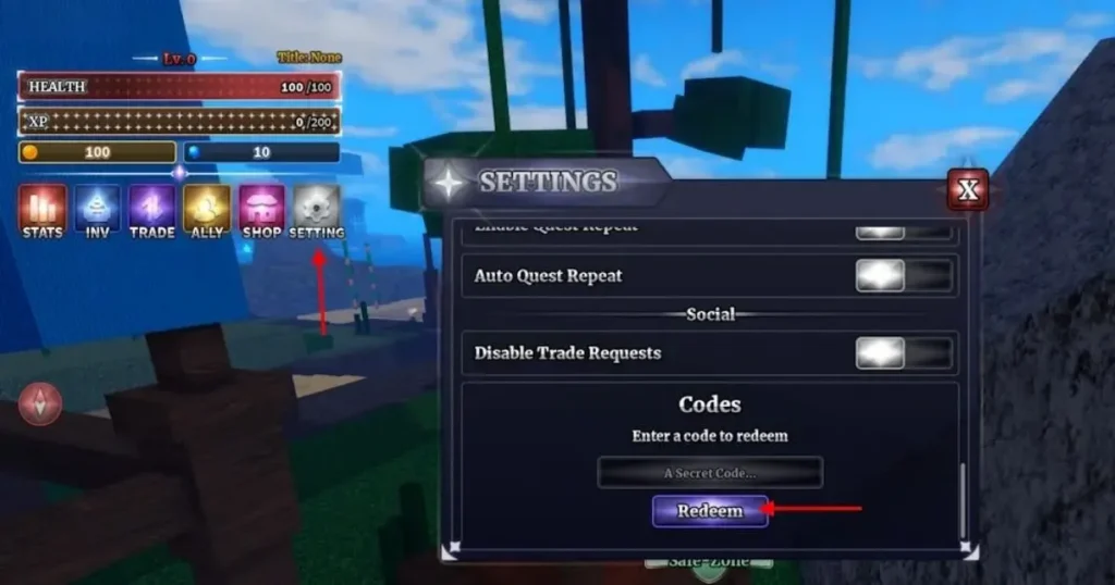 Códigos en Sailor Piece Roblox