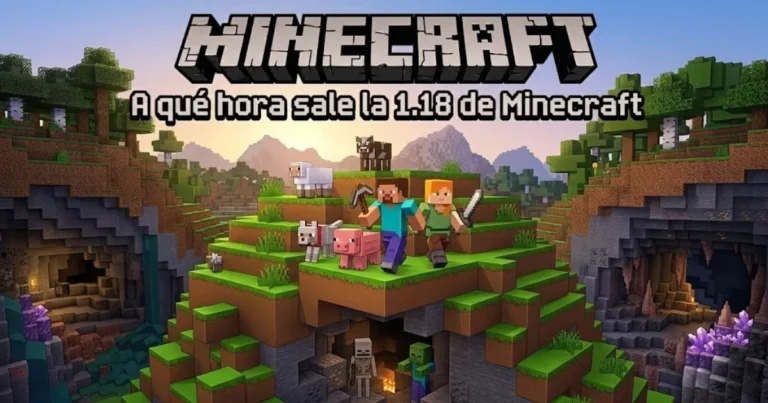 a que hora sale la 1.18 de minecraft