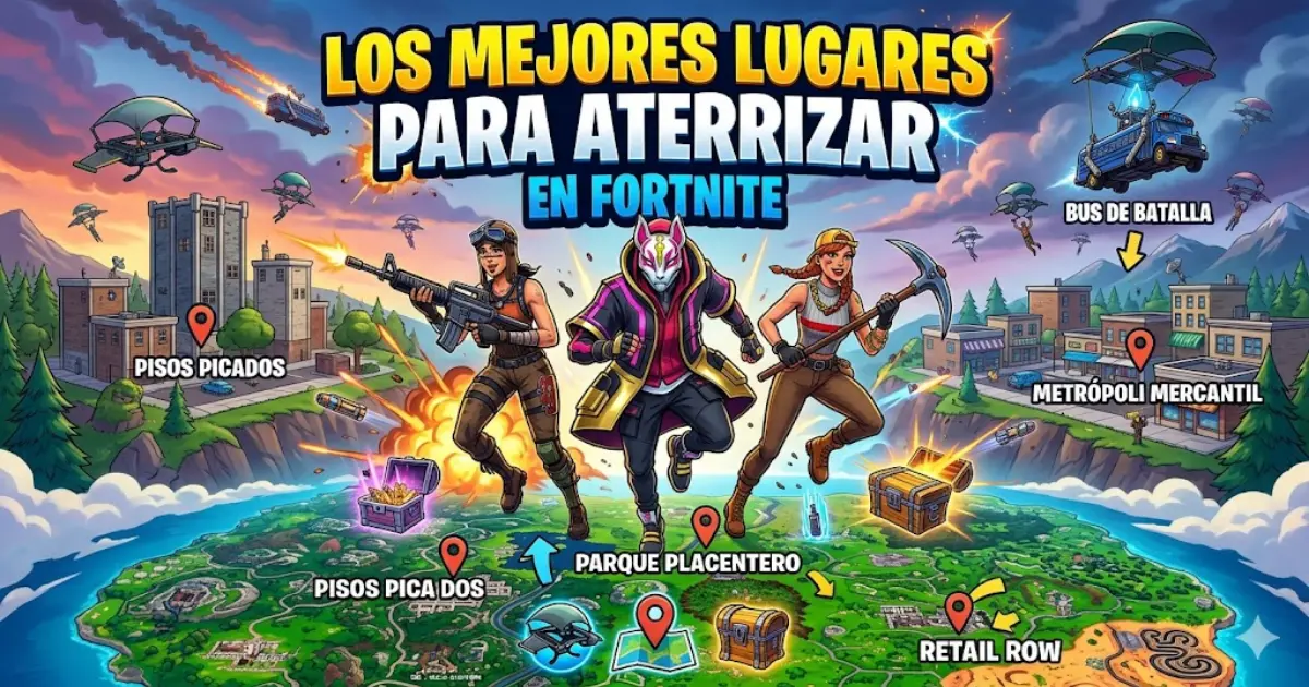 mejores lugares para aterrizar en fortnite