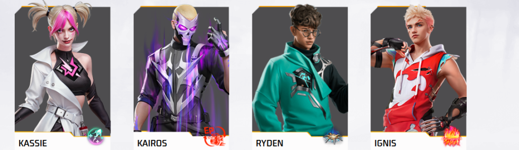 Personajes Free Fire