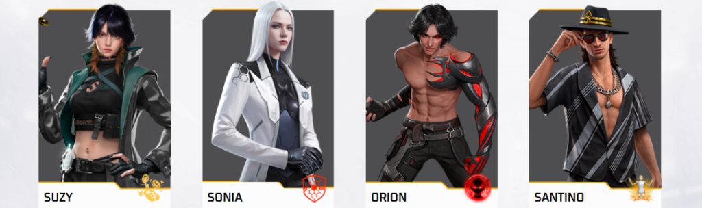 Personajes Free Fire