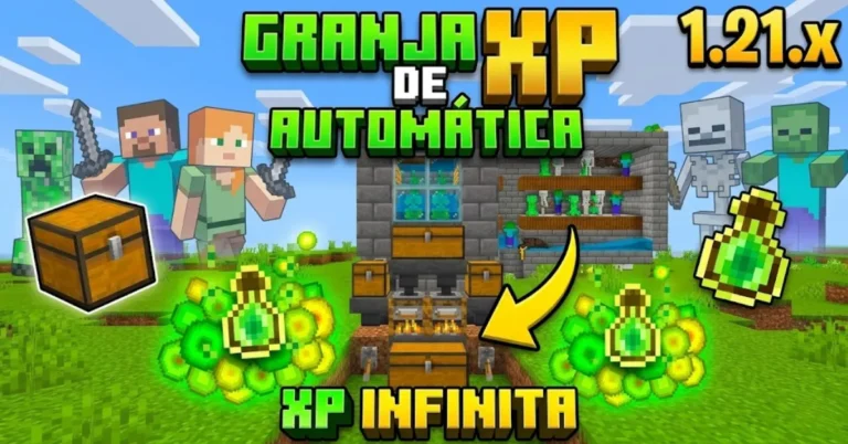 granja de XP automática en Minecraft