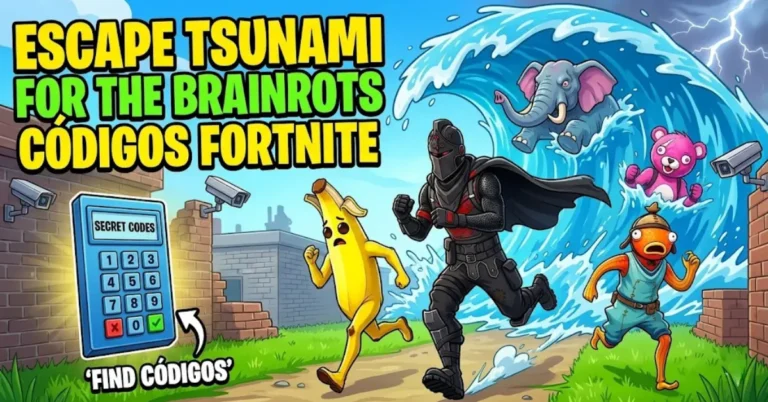Escape Tsunami for the Brainrots Códigos Fortnite