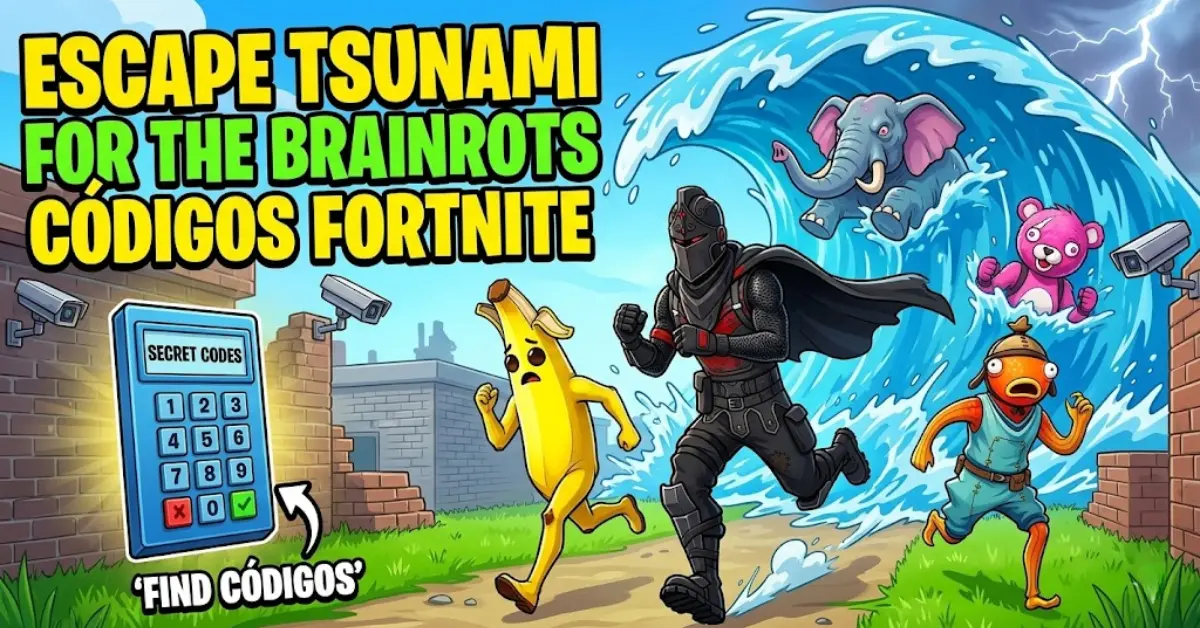 Escape Tsunami for the Brainrots Códigos Fortnite