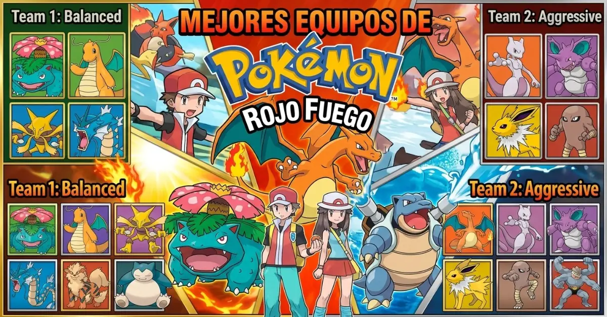Mejores Equipos de Pokémon Rojo Fuego