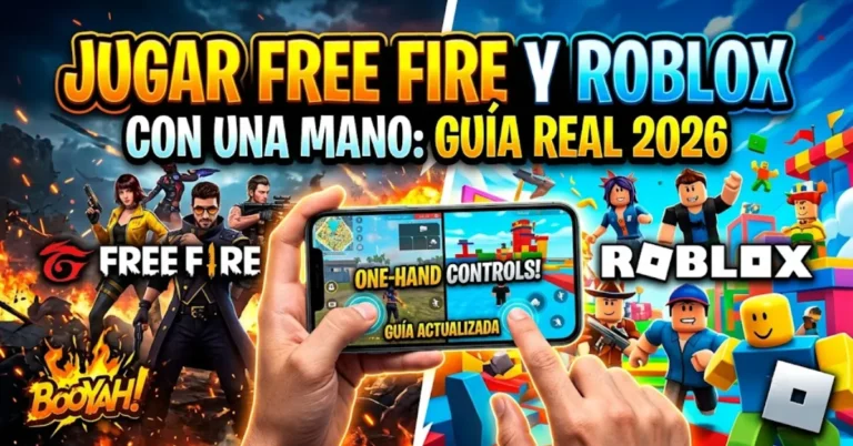 Jugar Free Fire y Roblox con Una Mano