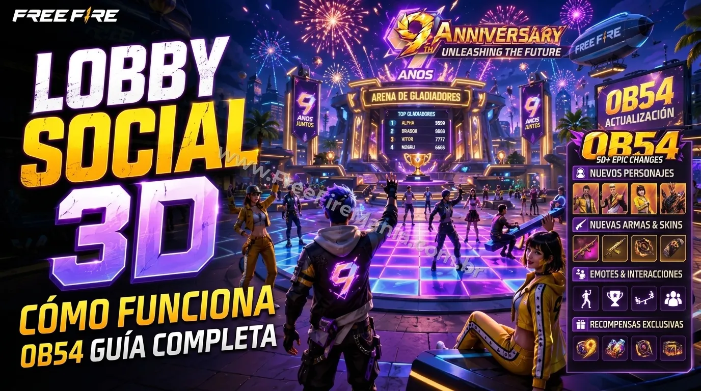 Lobby Social 3D de Free Fire