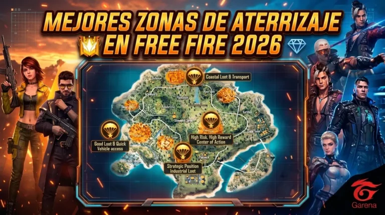 Mejores Zonas de Aterrizaje en Free Fire