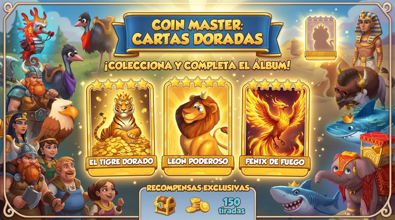 cartas doradas Coin Master