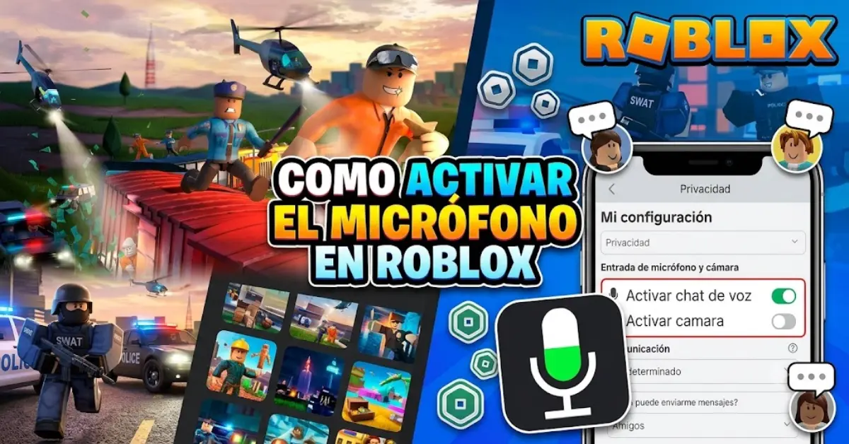 activar el micrófono en Roblox