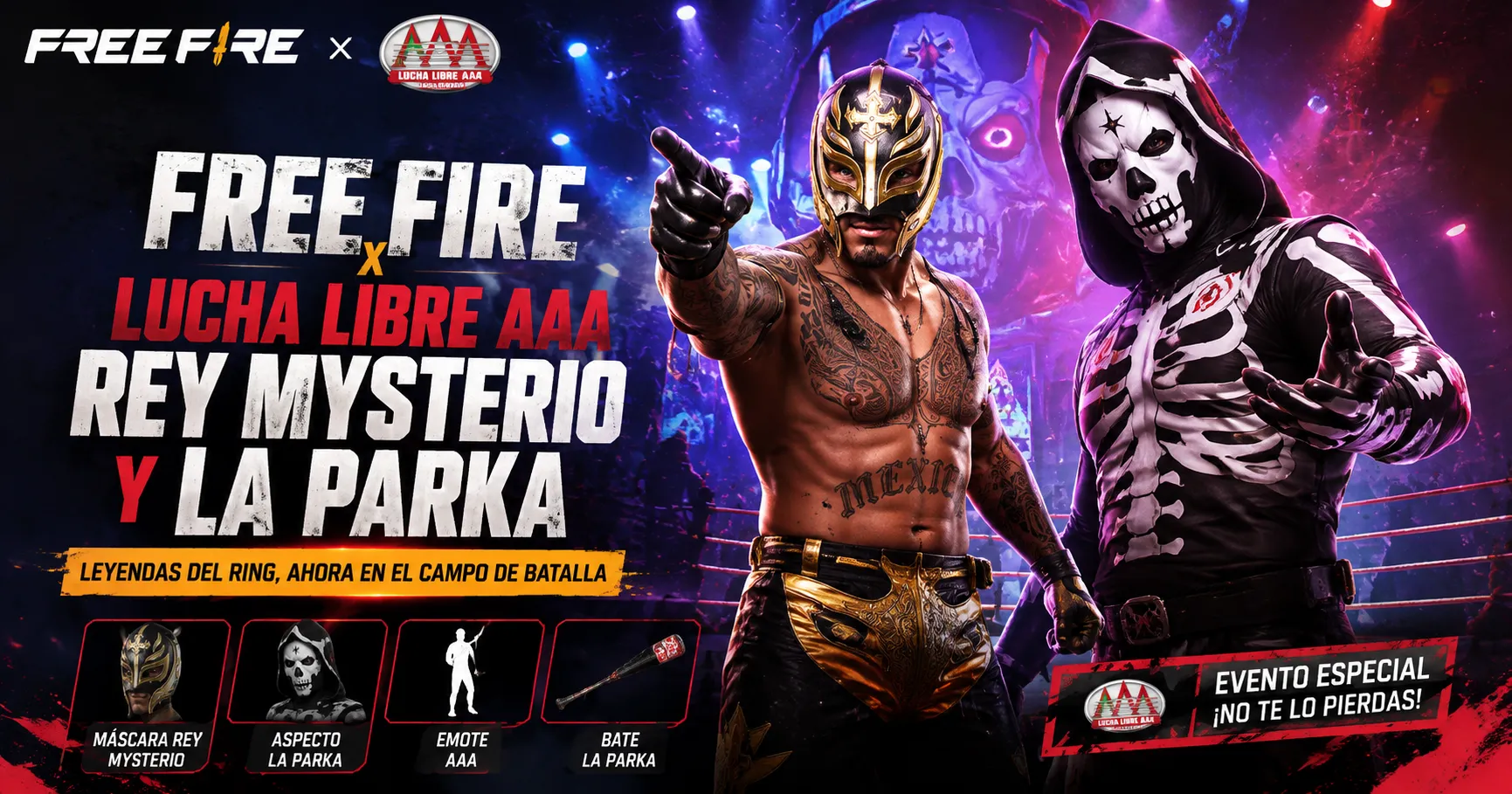 Free Fire x Lucha Libre AAA
