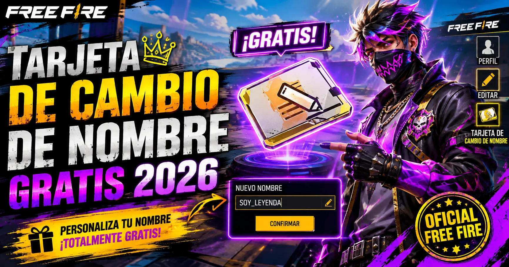 tarjeta de cambio de nombre