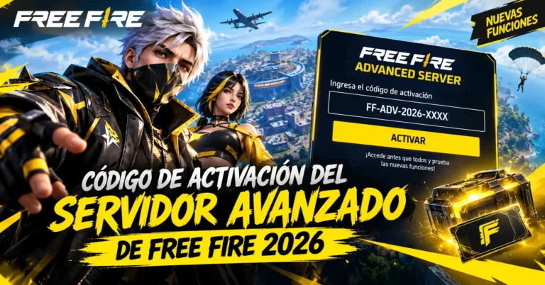 código de activación del servidor avanzado de Free Fire