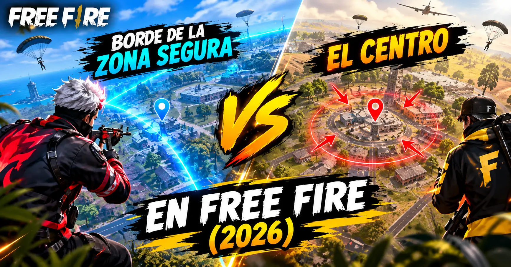 borde de la zona segura vs el centro