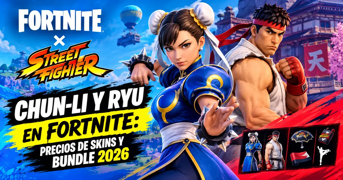Chun-Li y Ryu en Fortnite