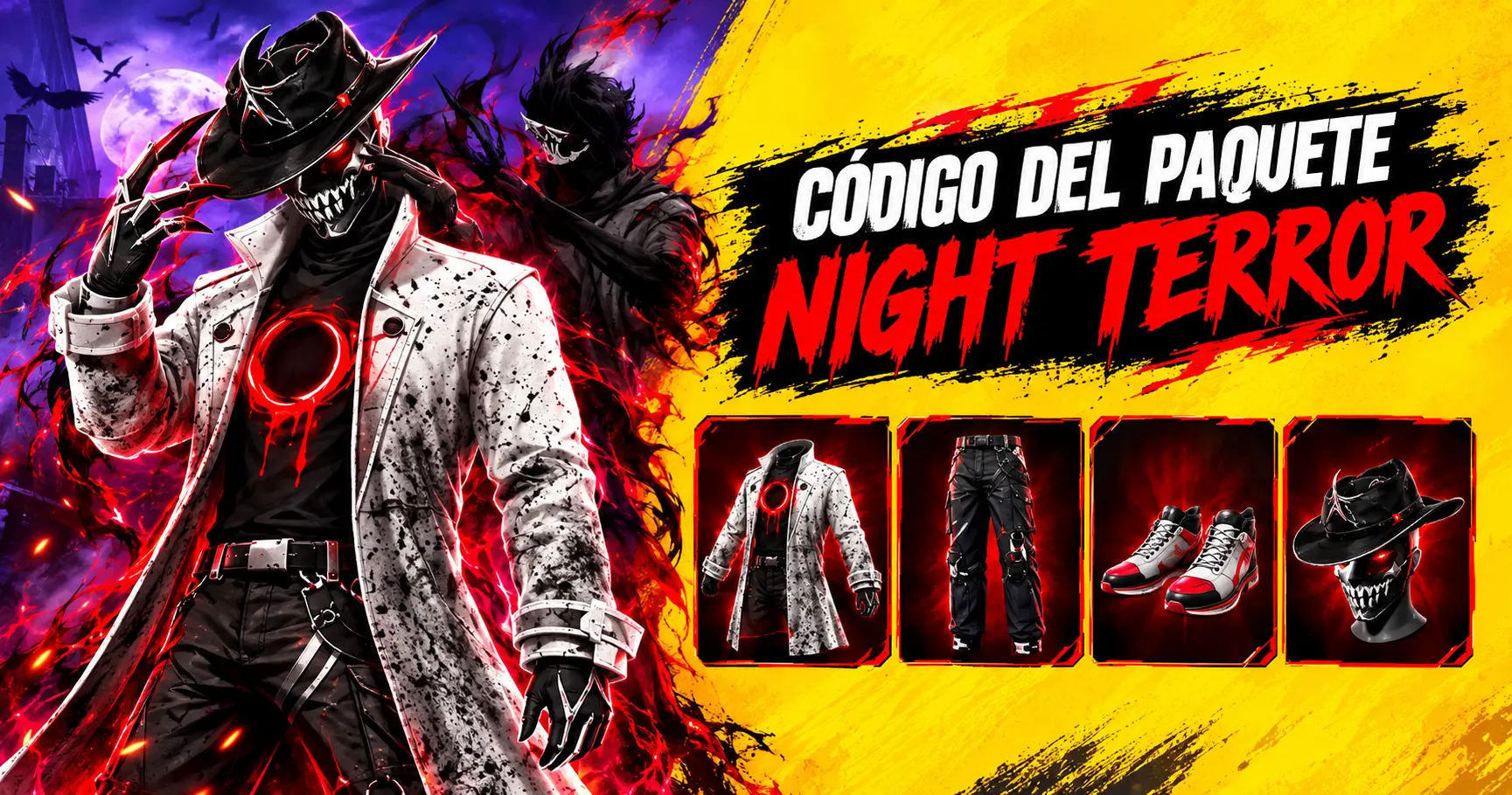 código del paquete Night Terror de Free Fire