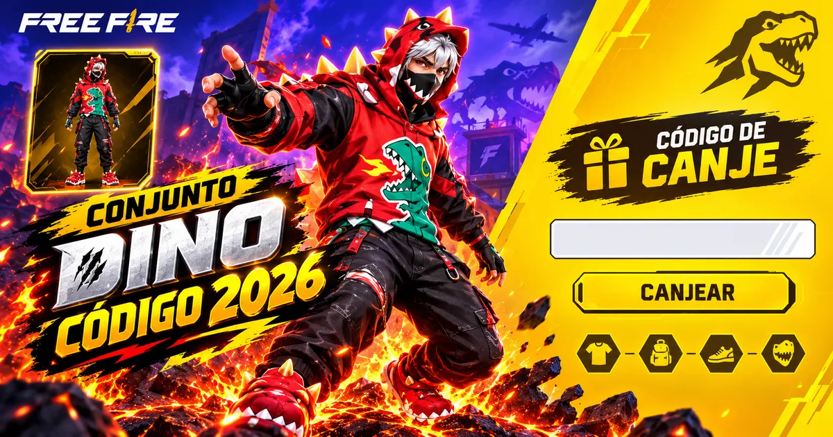 Código para el conjunto Dino de Free Fire
