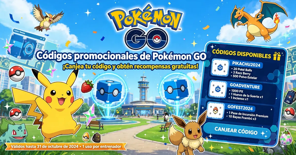 Códigos promocionales de Pokémon GO