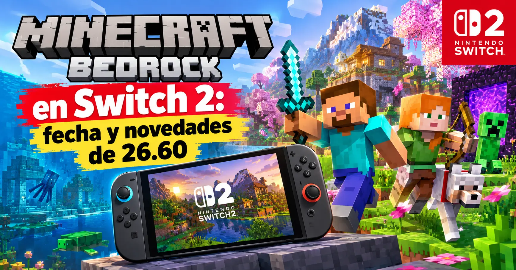 Minecraft Bedrock en Switch 2