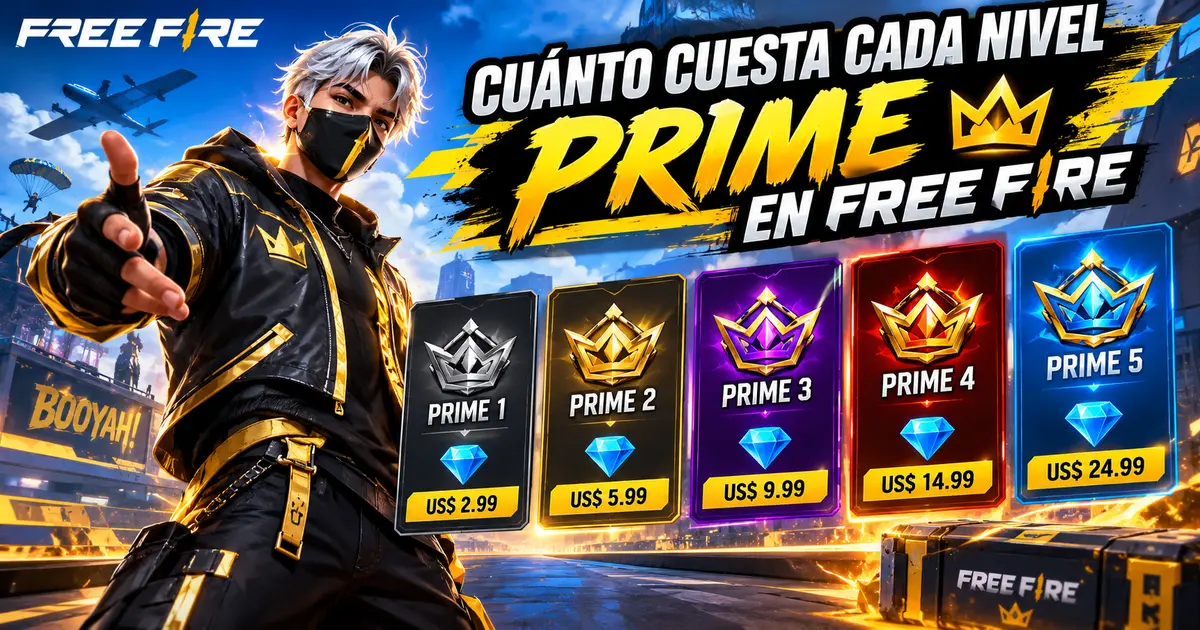 cuánto cuesta cada nivel Prime en Free Fire